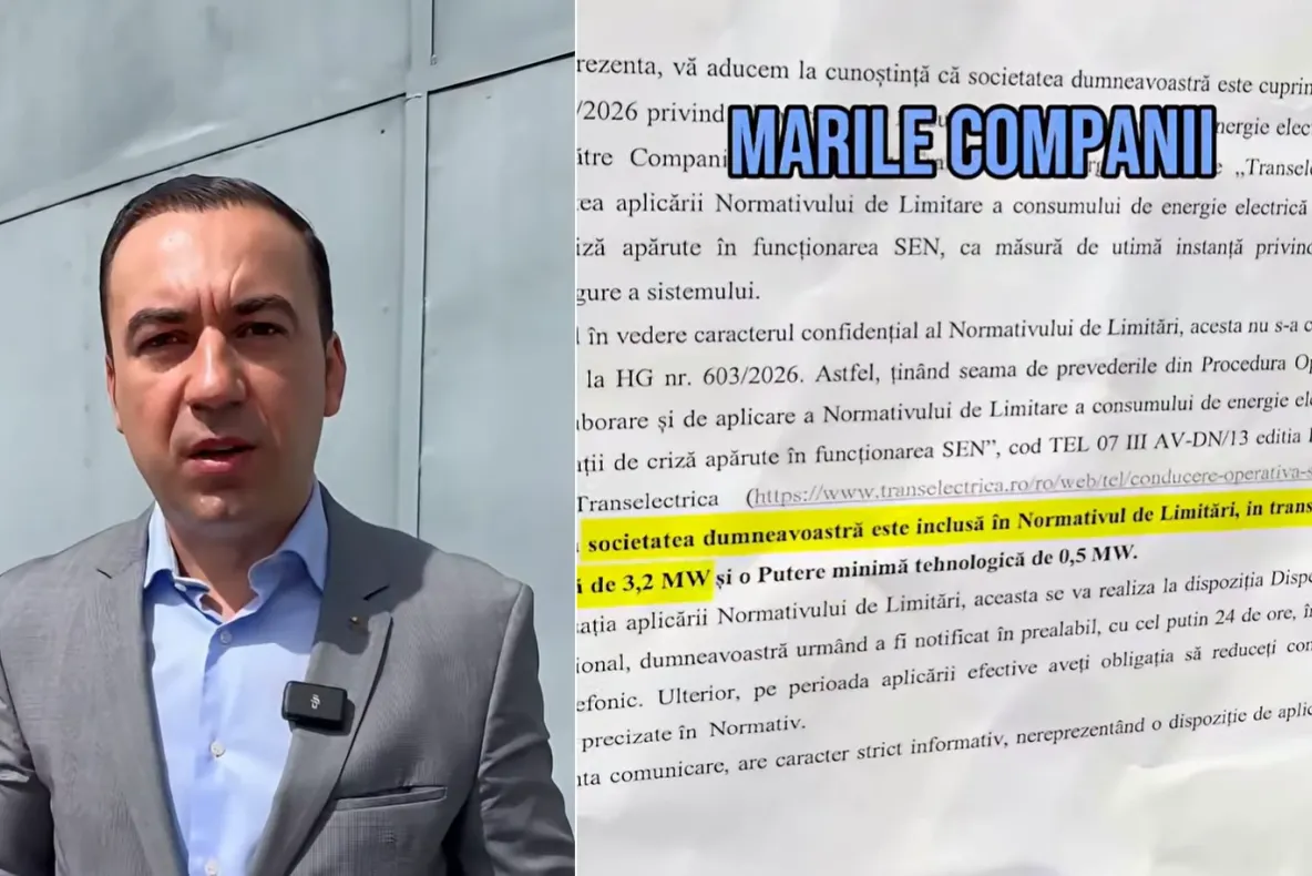 Bogdan Ivan: Primele notificări pentru limitarea consumului au ajuns la fabrici. „Asta înseamnă să împingi economia spre colaps” - VIDEO