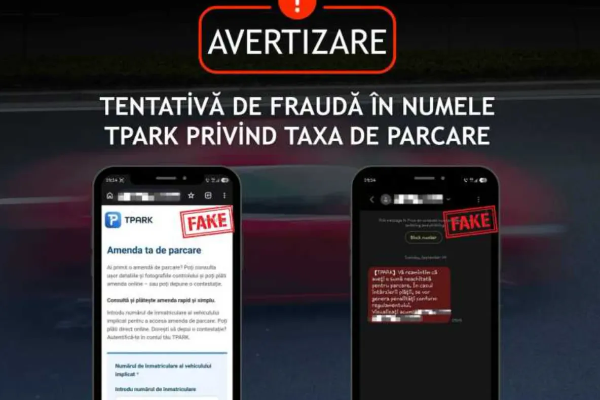 DNSC avertizează: SMS-uri false despre taxe de parcare neachitate. Cum își pot proteja șoferii datele bancare