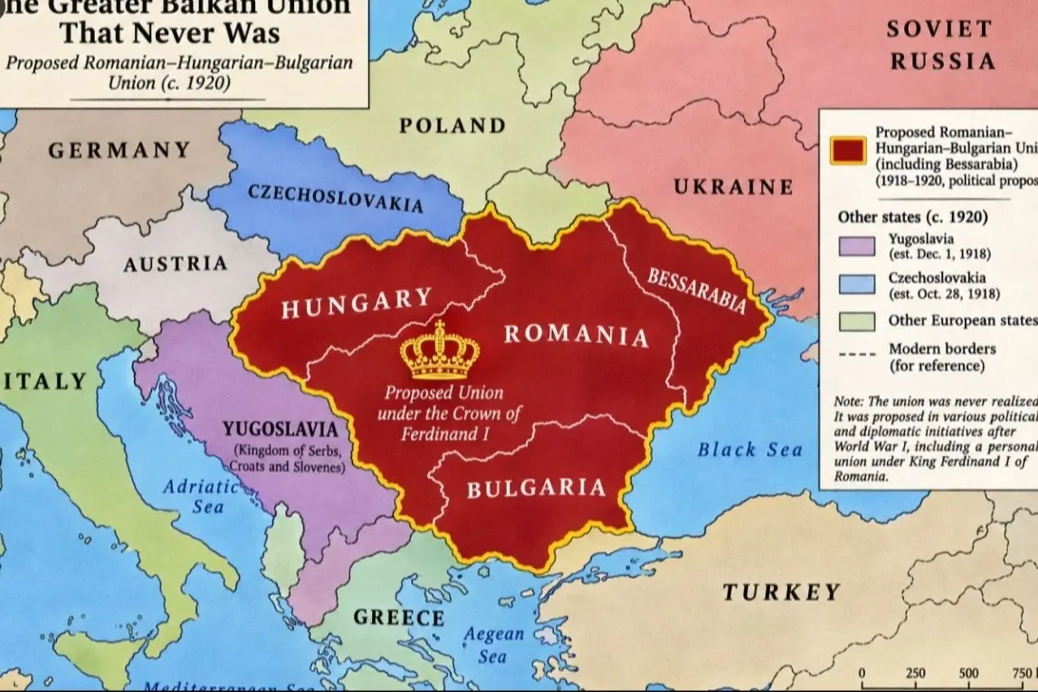 Daniel Udrescu: „Marea Uniune Balcanică ce nu a existat niciodată Ungaria, Bulgaria și Coroana României”