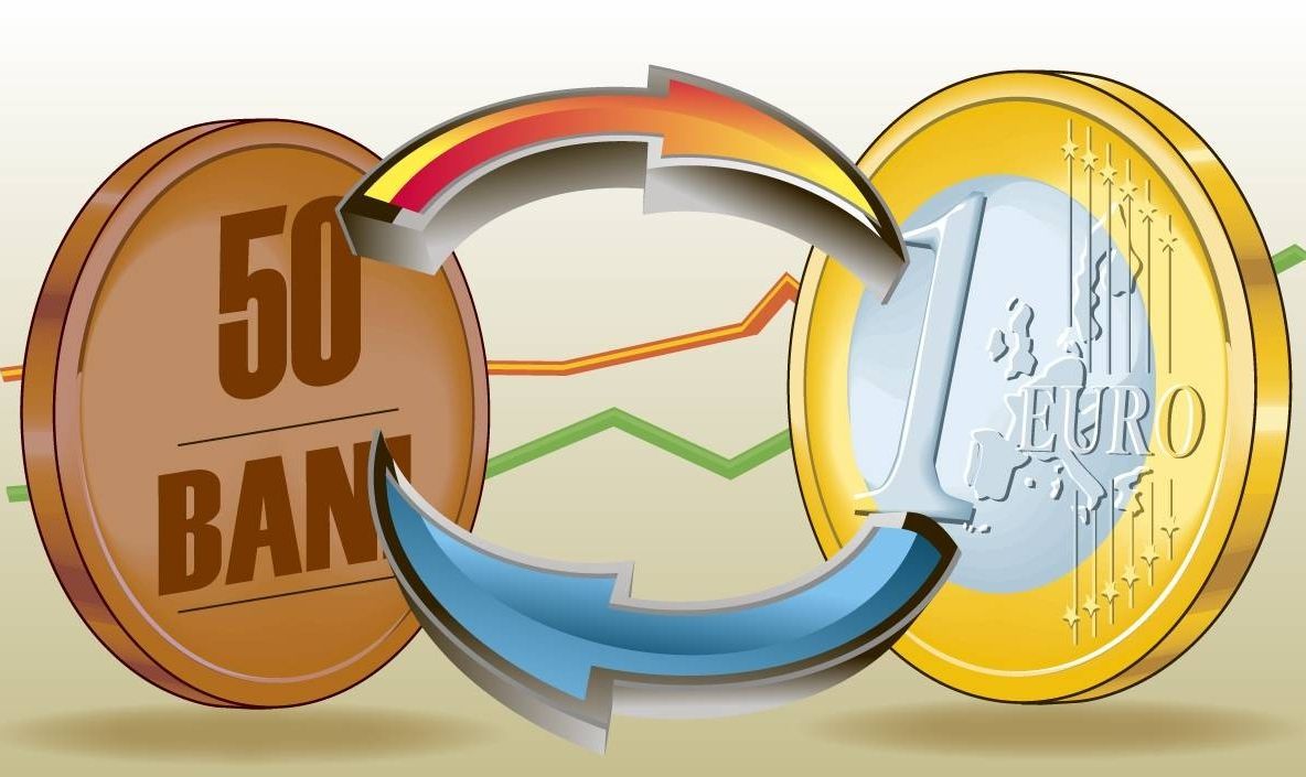 Leul bate pasul pe loc.  4,6685 lei/euro, la fel ca joi