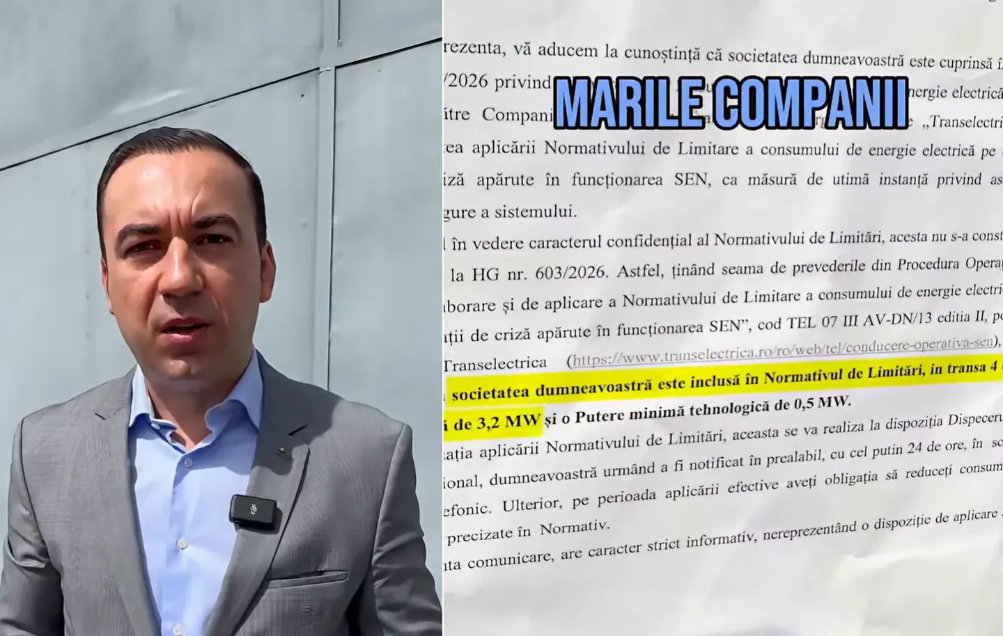 Bogdan Ivan: Primele notificări pentru limitarea consumului au ajuns la fabrici. „Asta înseamnă să împingi economia spre colaps” - VIDEO