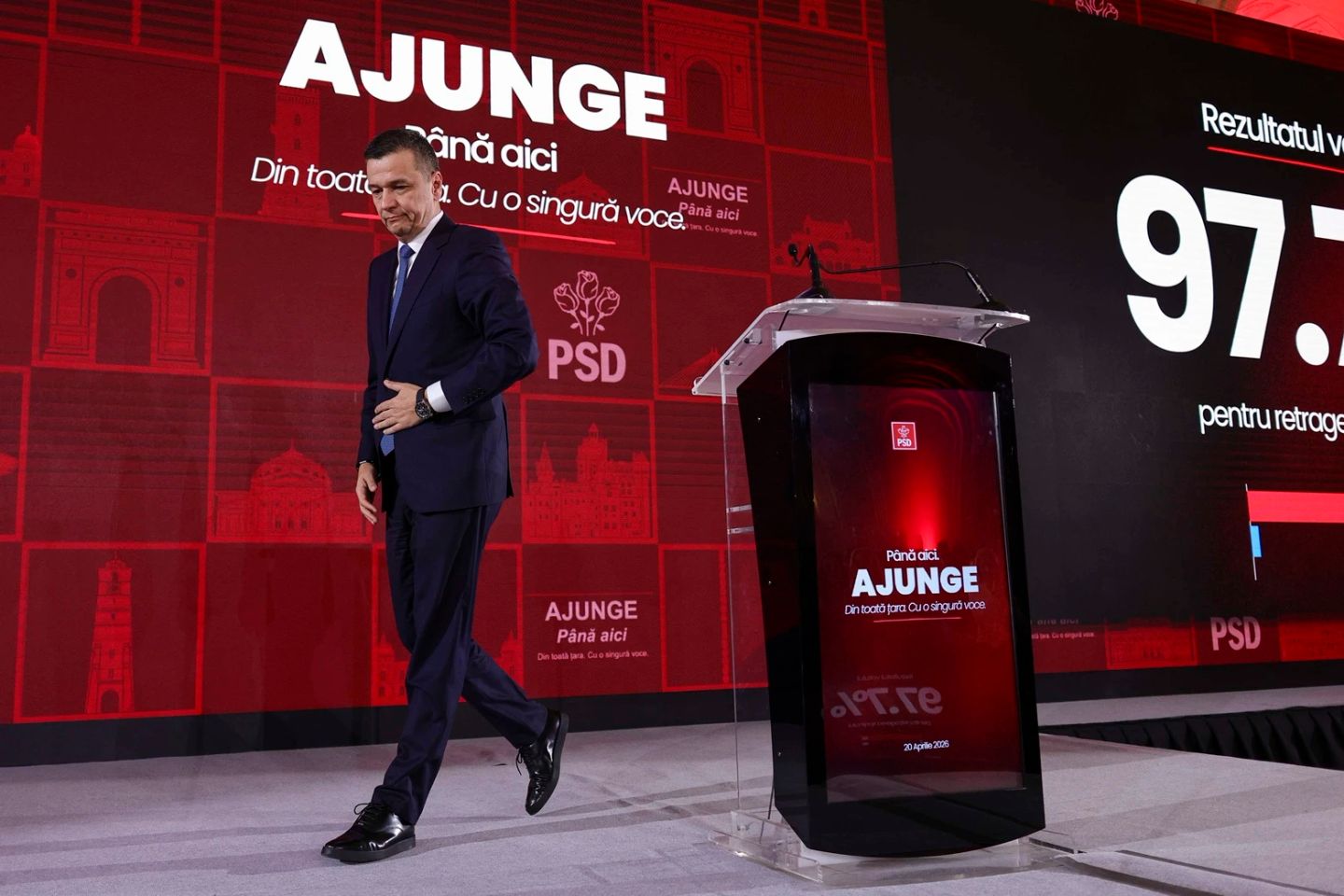 PSD  a votat pentru RETRAGEREA sprijinului acordat lui Ilie Bolojan. 97,7% au votat în favoarea acestei decizii  – LIVE TEXT