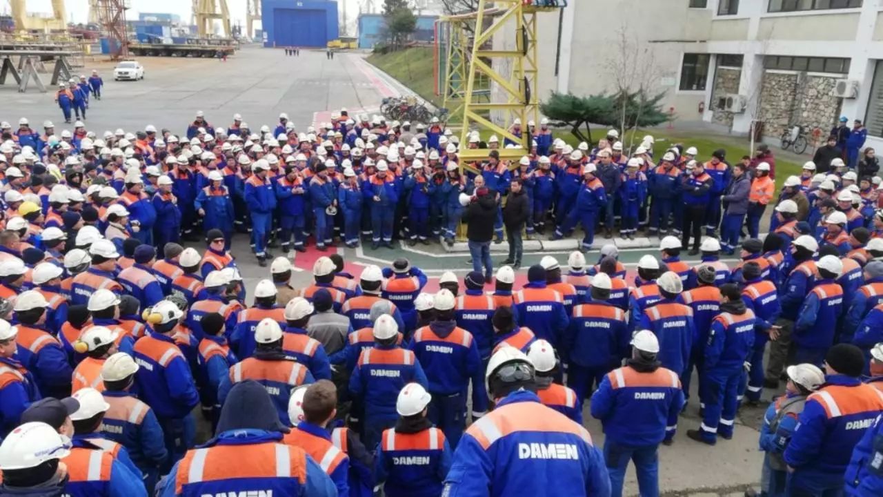 Sindicaliștii de la Șantierul naval Mangalia, discuții tensionate azi cu ministrul Economiei