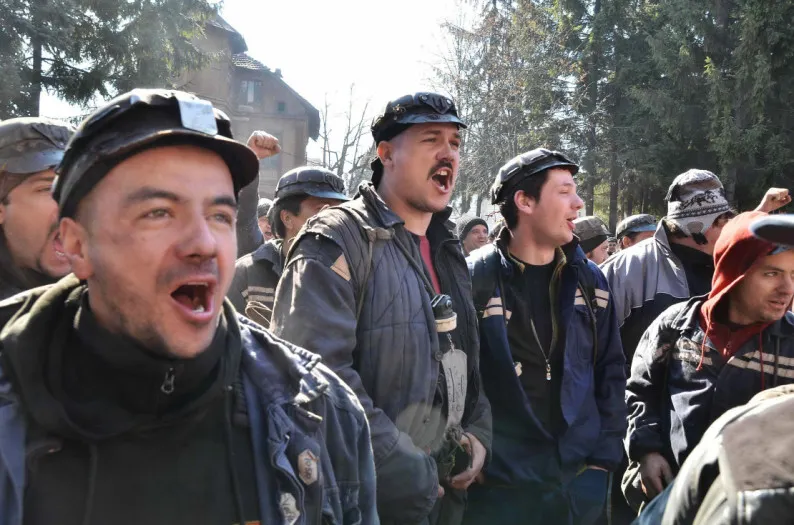 Proteste mineri - foto ilustrativ