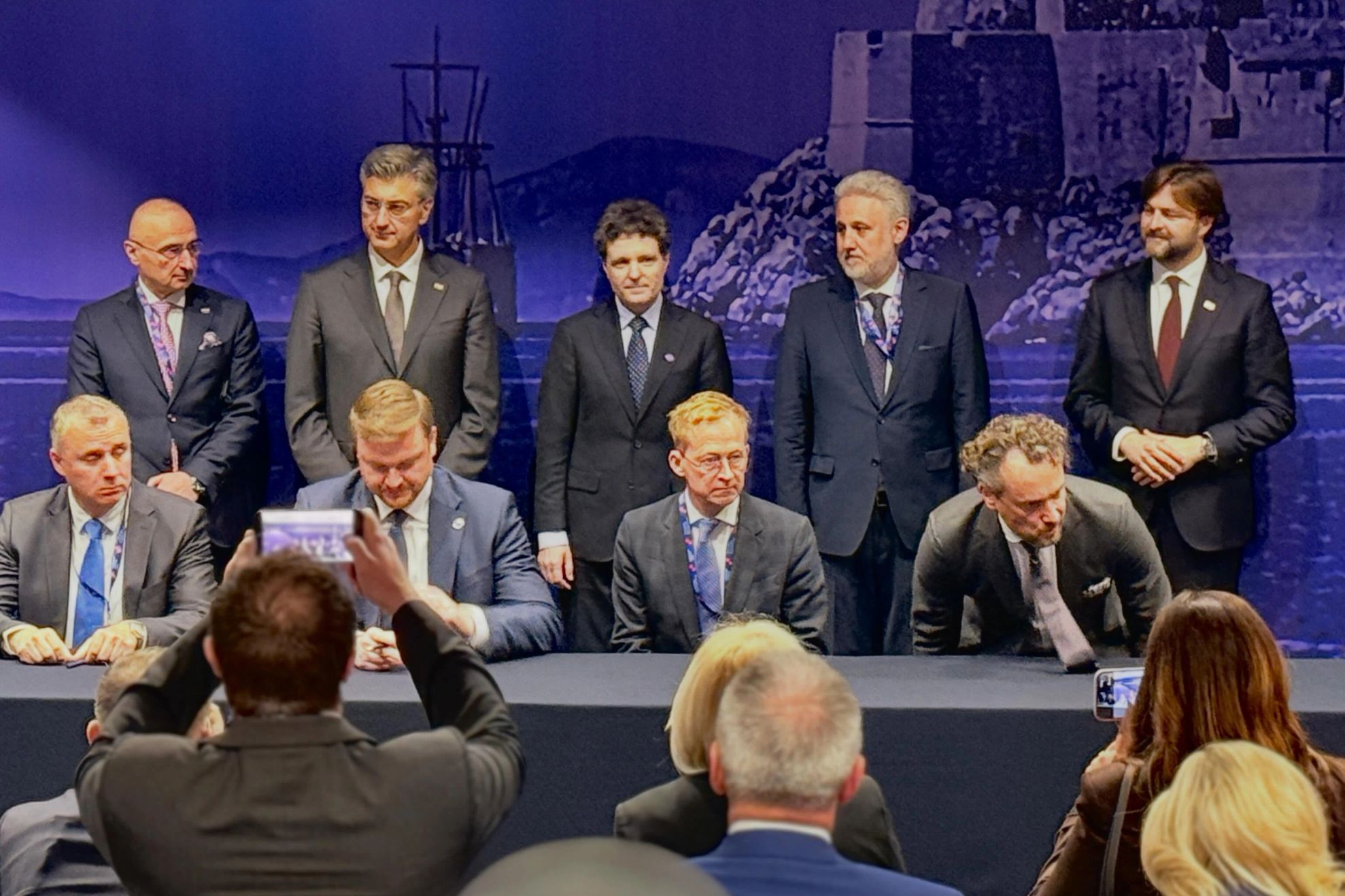 Nicușor Dan la Inițiativa Celor Trei Mări, Dubrovnik, Croația. Foto/ND Facebook