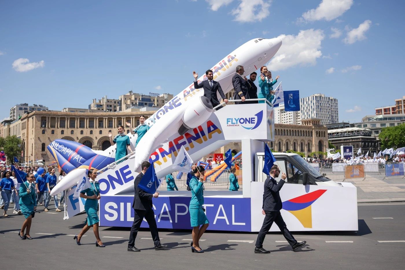 Parada a angajaților FlyOne (Profimedia)