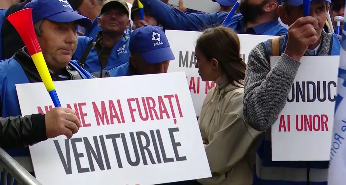 Protest Apele Române/ Captură video