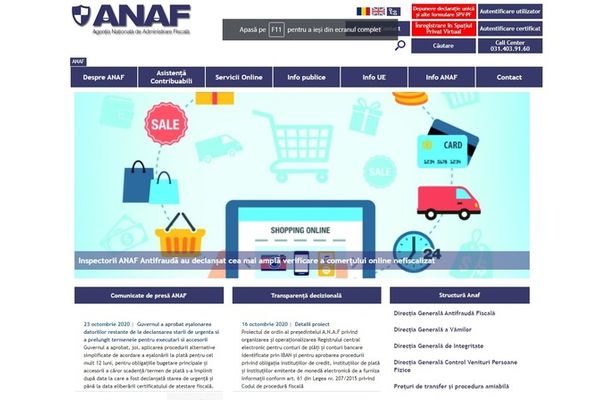 Site-ul ANAF, închis până duminică dimineață