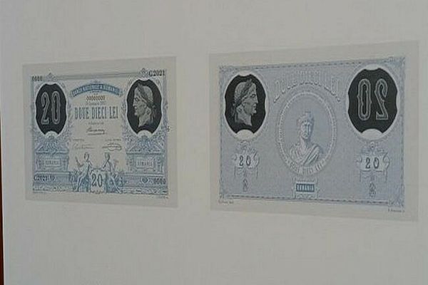 Banca Națională a României va lansa replica pe suport de polimer după prima bancnotă de 20 lei emisă de BNR în 1881