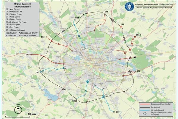 Ilfov. Autorizaţie de construcţie pentru lărgirea la 4 benzi a Centurii Bucureşti între A1 şi DN5- Lotul 1