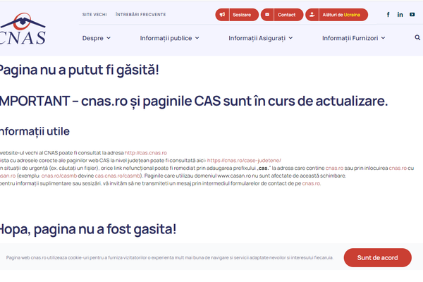 CNAS caută IT-ist cu un salariu de 4.000 de euro. Pentru cei interesați - "Hopa, pagina nu a fost găsită!"