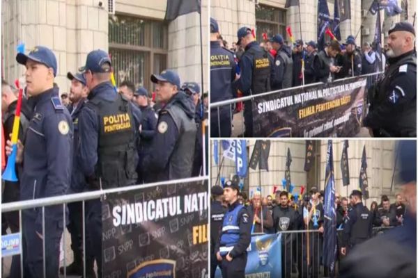 PROTEST DE AMPLOARE ÎN FAȚA MINISTERULUI JUSTIȚIEI. REFORMELE FĂCUTE PESTE NOAPTE AU SCOS MII DE POLIȚIȘTI ÎN STRADĂ 