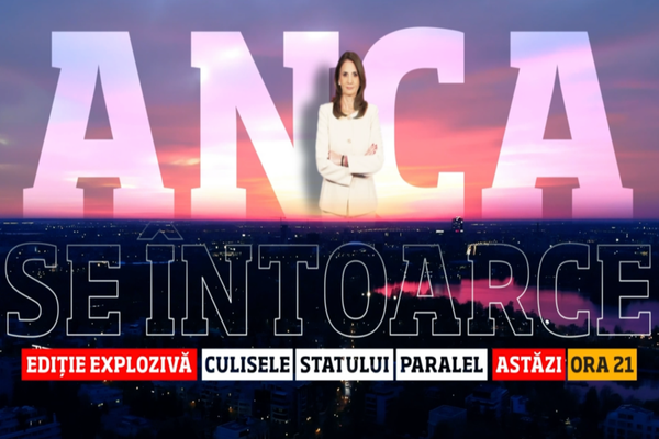 Anca Alexandrescu continuă lupta suveraniștilor. Jurnalista revine astăzi la "Culisele Statului Paralel"